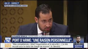 "Il a pu arriver que j'aie une arme sur moi" lors d'un déplacement du président de la République, concède Alexandre Benalla