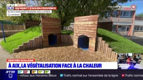 Aix-en-Provence: la végétalisation des cours de récréation lors des vacances d'été