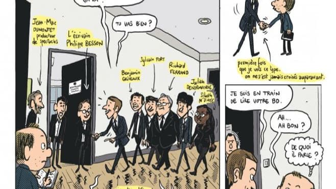 Détail de la BD de Mathieu Sapin "Comédie Française" Détail de la BD de Mathieu Sapin "Comédie Française"