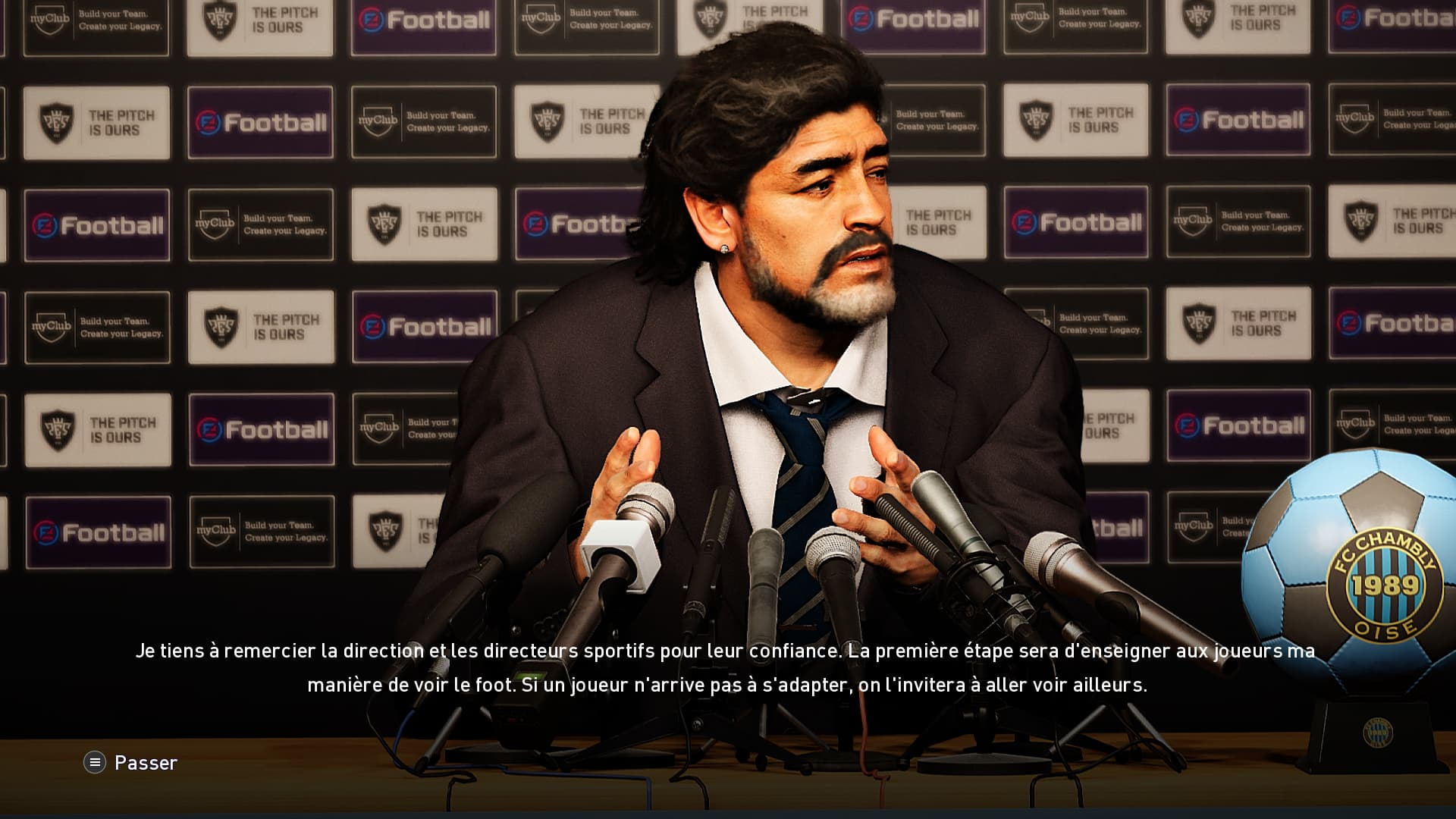 Diego Maradona dans le mode Ligue des masters