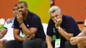 Didier Dinart et Claude Onesta, à Rio de Janeiro le 8 août 2016