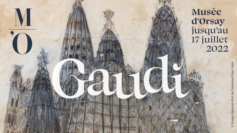 Antoni Gaudí (1852-1926), Projet pour l’église de la Colònie Güell, vers 1908-1910, fusain et rehauts de blanc sur photographie, 59,5­×­46 cm, Barcelone, Museu Nacional d’Art de Catalunya