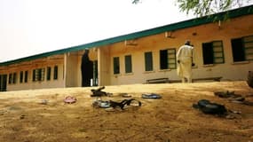 L'école de jeuns filles de Dapchi, dans lee nord-est du Nigeria, le 22 février 2018, visée par une attaque du groupe jihadiste Boko Haram après laquelle une centaine d'élèves sont portées disparues.