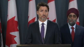 Justin Trudeau en conférence de presse ce jeudi.