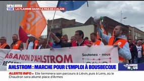 Nord: les salariés d'Ahlstrom mènent une marche pour l'emploi à Bousbecque