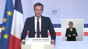 Olivier Véran lors du point-presse du 1er mars 2023