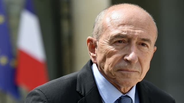 Le ministre de l'Intérieur Gérard Collomb, à la sortie de l'Elysée, le 28 juillet 2017 à Paris.