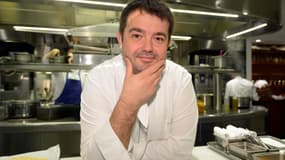 Jean-François Piège dans son établissement "Le Grand Restaurant" à Paris en 2015.
