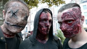 Des jeunes déguisés en zombie le 19 septembre 2015 à Strasbourg
