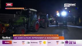 Des tracteurs d'agriculteurs s'élancent direction Marseille