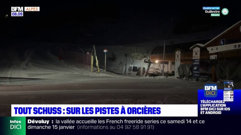 Tout schuss: sur les pistes à Orcières où "l'enneigement est plutôt excellent"