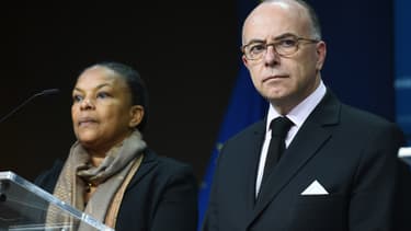 Christiane Taubira et Bernard Cazeneuve - Image d'illustration