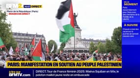 Paris: rassemblement en soutien au peuple palestinien sur la place de la République