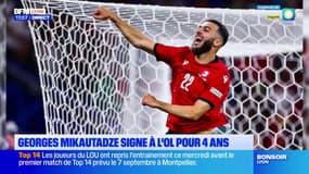 OL: l'attaquant Georges Mikautadze signe au club pour 4 ans 