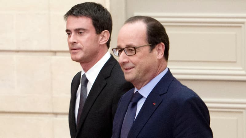 Manuel Valls et François Hollande, le 22 octobre 2014.