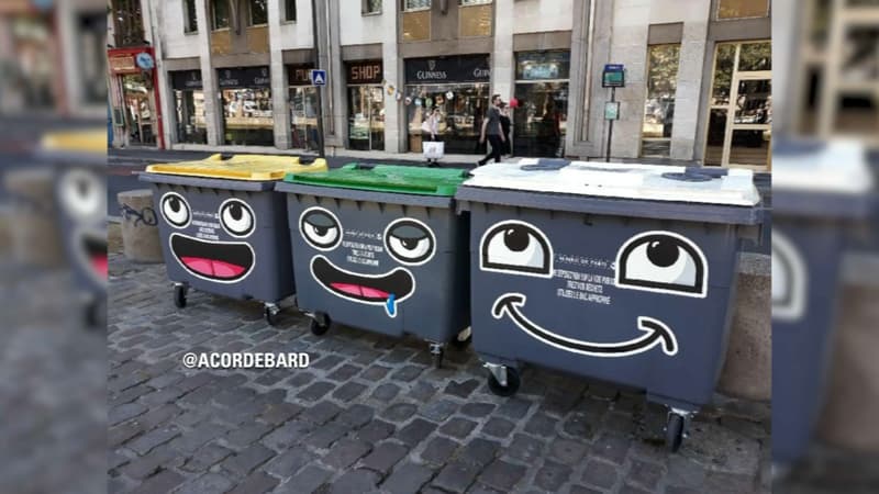 Du mobilier urbain a été décoré pour inciter à plus de civisme.