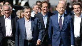 Alain Juppé, Nicolas Sarkozy et François Fillon lors des journées d'été du parti Les Républicains à La Baule (photo d'illustration)