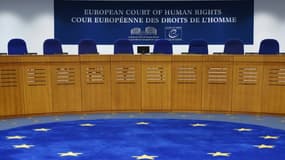 Cette image montre une salle d'audience de la Cour européenne des droits de l'homme, le 7 février 2019 à Strasbourg