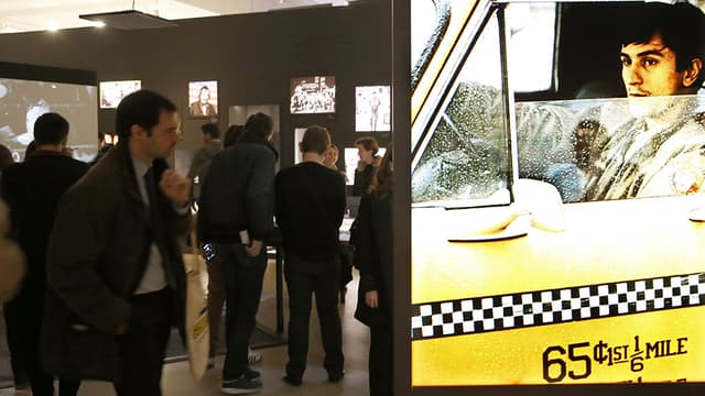 Vue de l'exposition Martin Scorsese, à la Cinémathèque française, dans le XIIIe à Paris.