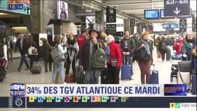 Grève à la SNCF: 34% des TGV Atlantique ce mardi