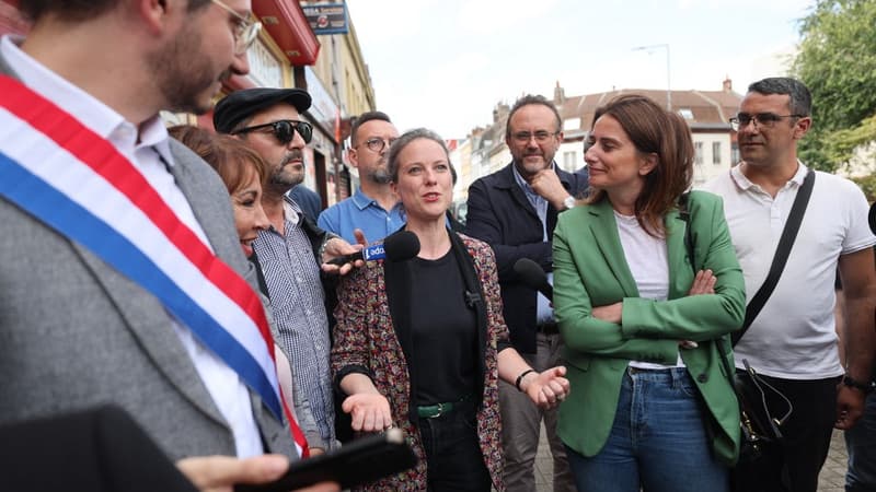 Lucie Castets sur le terrain aux côtés de Marine Tondelier