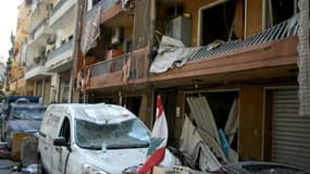 Dégâts dans un quartier de Beyrouth, le 6 août 2020 deux jours après la double explosion