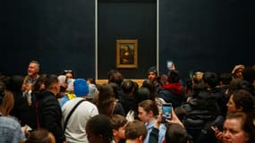 Le tableau de la Joconde au Louvre, à Paris, le 23 janvier 2025.