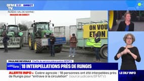 Colère des agriculteurs: 18 interpellations près du marché de Rungis, dans le Val-de-Marne, pour "entrave à la circulation"