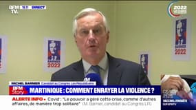 Martinique: Michel Barnier dénonce "une sauvagerie, des agressions qui ne sont pas tolérables"