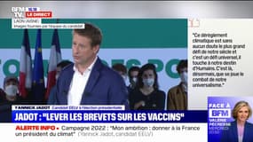 Yannick Jadot veut "la levée des brevets pour mettre fin à la pandémie"