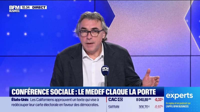Les Experts : Conférence sociale, le Medef claque la porte - 05/11