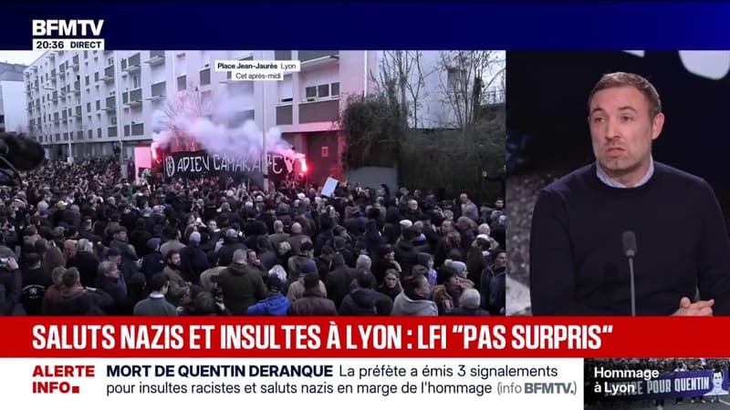 Saluts nazis et chants racistes pendant l'hommage à Quentin Deranque à Lyon: pour Thomas Portes, député LFI, "ce rassemblement n'aurait pas dû se tenir"