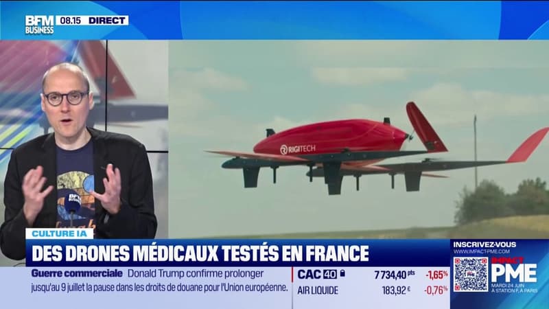Des drones médicaux testés en France