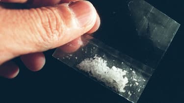 Un sachet de méthamphétamine