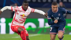 Nordi Mukiele face à Kylian Mbappé en Ligue des champions, novembre 2021