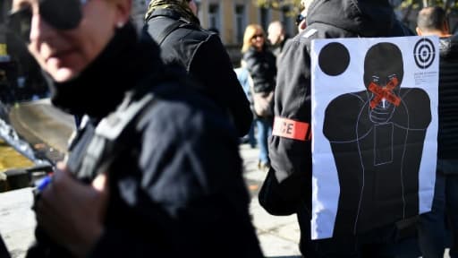 Manifestation de policiers le 8 novembre 2016 à Marseille