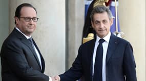 François Hollande et Nicolas Sarkozy le 15 novembre 2015 à l'Elysée.