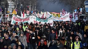 Manifestation contre la réforme des retraites à Paris, le 24 janvier 2020