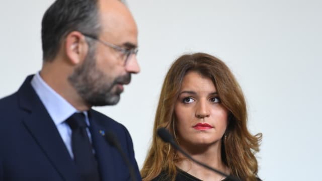 Edouard Philippe et Marlène Schiappa, au moment de présenter les conclusions du grenelle contre les violences faites aux femmes
