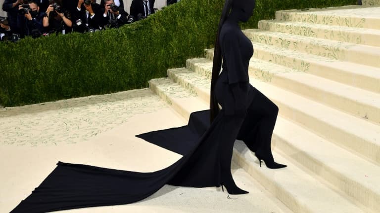 Kim Kardashian arrive au MET Gala à New York, le 13 septembre 2021