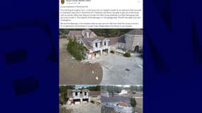 Un post Facebook du Bureau du shérif du comté de Bryan aux États-Unis faisant état d'une explosion dans une maison, le 14 janvier 2023. 