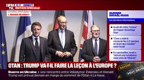 Sommet de l'Otan: Emmanuel Macron fait une rencontre avec le chancelier allemand et le Premier ministre britannique