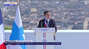 80 ans de la libération de Marseille: Benoît Payan prononce un discours devant Notre-Dame de la garde