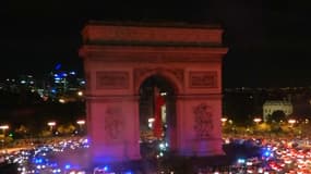 Les Champs Elysées, après la victoire du Portugal en finale de l'Euro, le 10 juillet 2016.