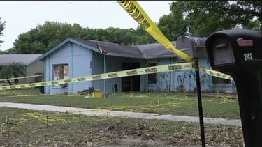 La maison de Floride sous laquelle le sol s'est effondré et où un homme a trouvé la mort.