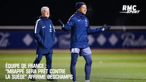 Equipe de France : "Mbappé sera prêt contre la Suède" affirme Deschamps