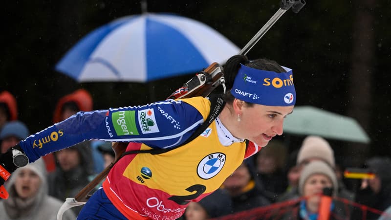 Julia Simon lors de la mass-start d'Oberhof.