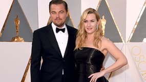 Leonardo DiCaprio et Kate Winslet en février 2016 à Hollywood. - 