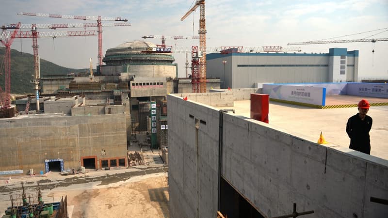 La centrale nucléaire de Taishan lors de sa construction