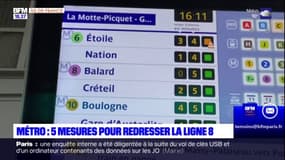 Paris: un plan d'urgence de cinq mesures pour améliorer la ligne 8 du métro